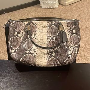 NWT Coach Purse, Snakeskin pattern